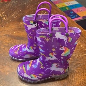 Western chief light up unicorn rain boots